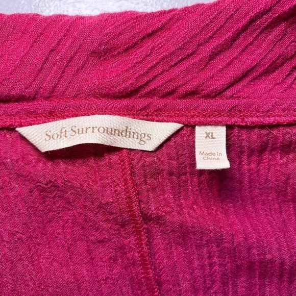 Soft Surroundings Everly Pink Gauze Midi Dress - Picture 8 of 13